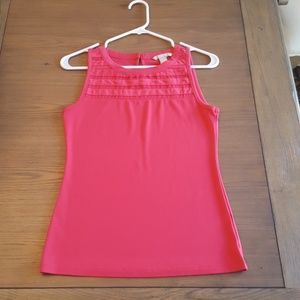 Pink sleeveless top